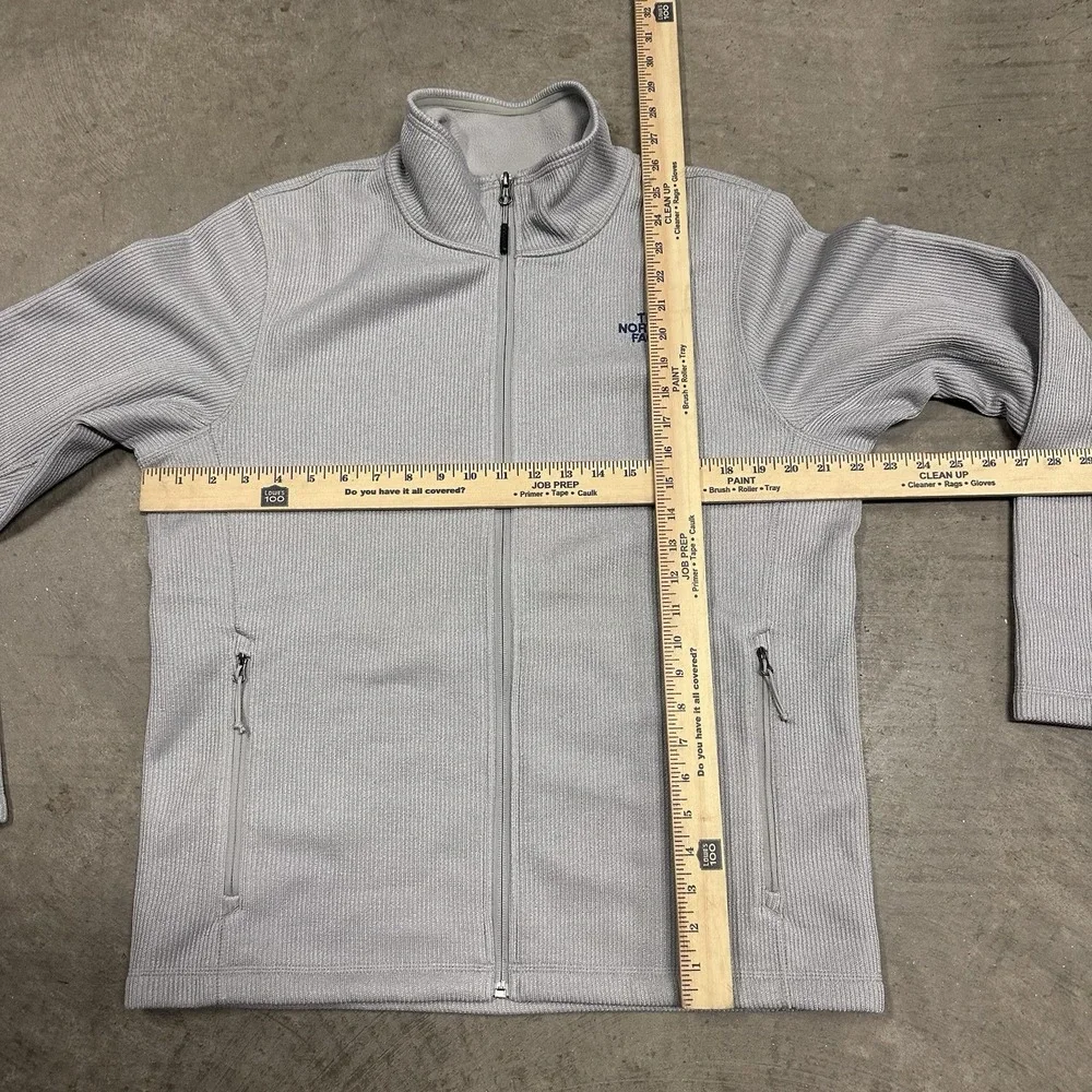 The North Face Krestwood Mens Medium Gray Full Zip Mock Neck Jacket Outdoors